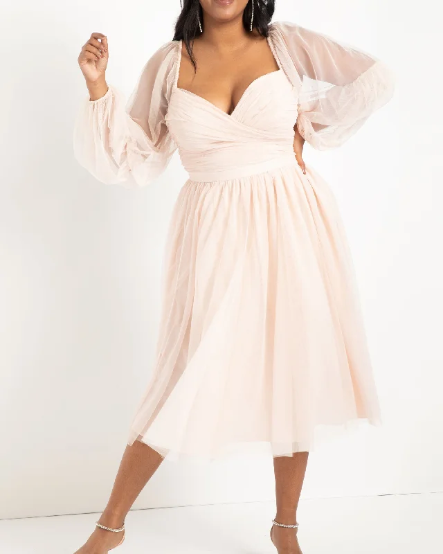 The Nabela Romantic Tulle Dress | Pink