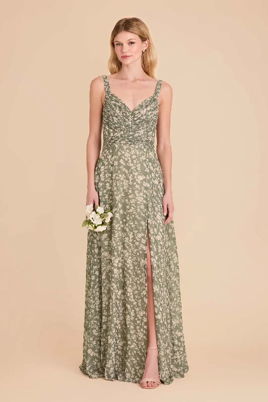 Deborah Chiffon Dress - Thyme Dreamy Floral