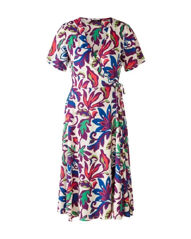 Oui Floral Wrap Style Dress