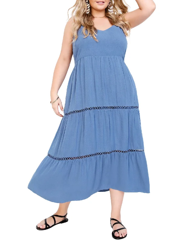 Kadence Tiered Dress | Azure Blue