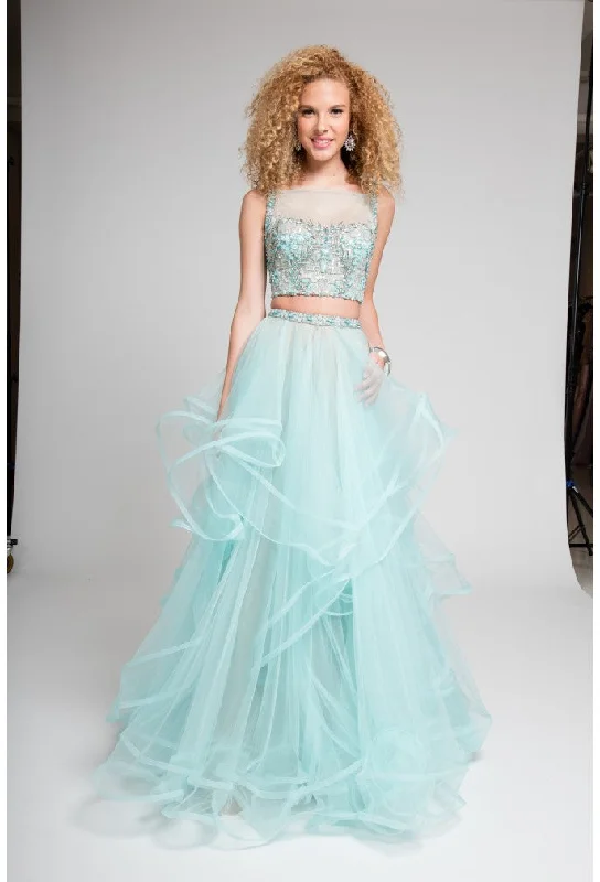 Terani Couture 1711P2686 Long A Line Two Piece Formal Prom Dress