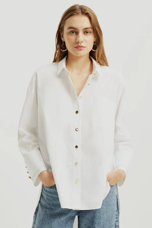 Armin Oversized Shirt Fashionable Pleated Short Shirt