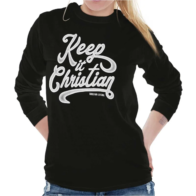 Keeping It Christian Long Sleeve T Shirt Fashionable Sheer Short Shirt