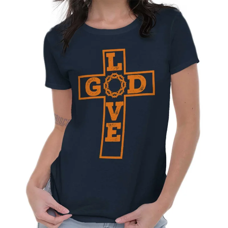 Love God Ladies T Shirt Stylish Printed Short Shirt