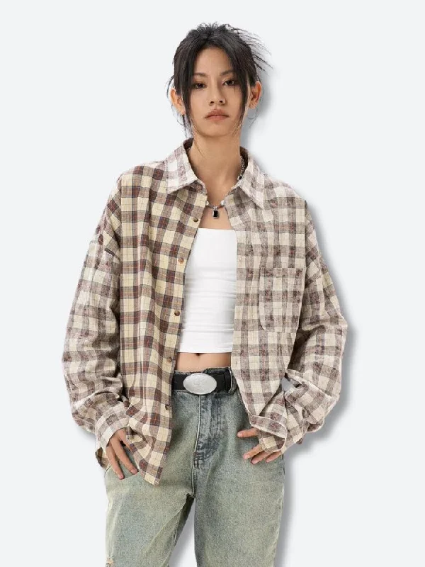 Rero Plaid Shirt Classic Casual Short Sleeve