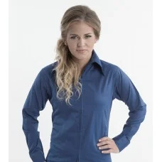 Royal Highness Ladies Zip Up Western Show Shirt - Navy Blue Classic Basic Short Shirt