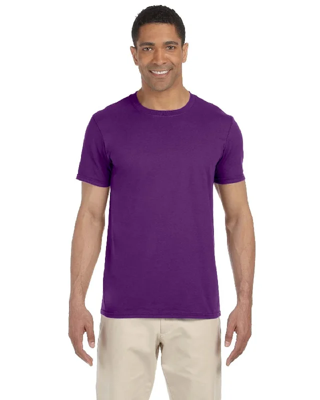 Gildan SoftStyle T-Shirt | Purple Hooded Caped Shawl Collar