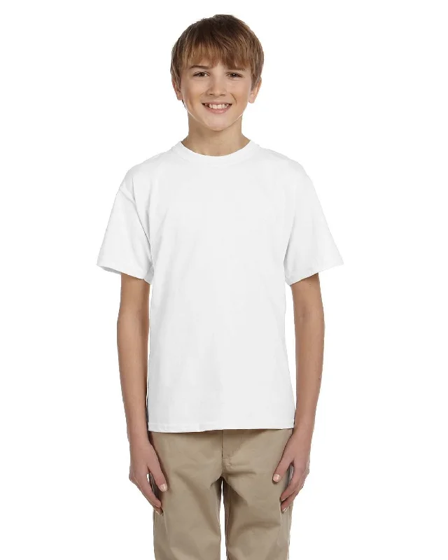 Gildan Ultra Cotton Youth Heavyweight T-Shirt | White Anti-Pilling Machine Wash Handmade