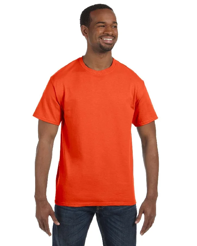 Jerzees Heavyweight 50/50 T-Shirt | Burnt Orange Boxy Fit Fitted Loose