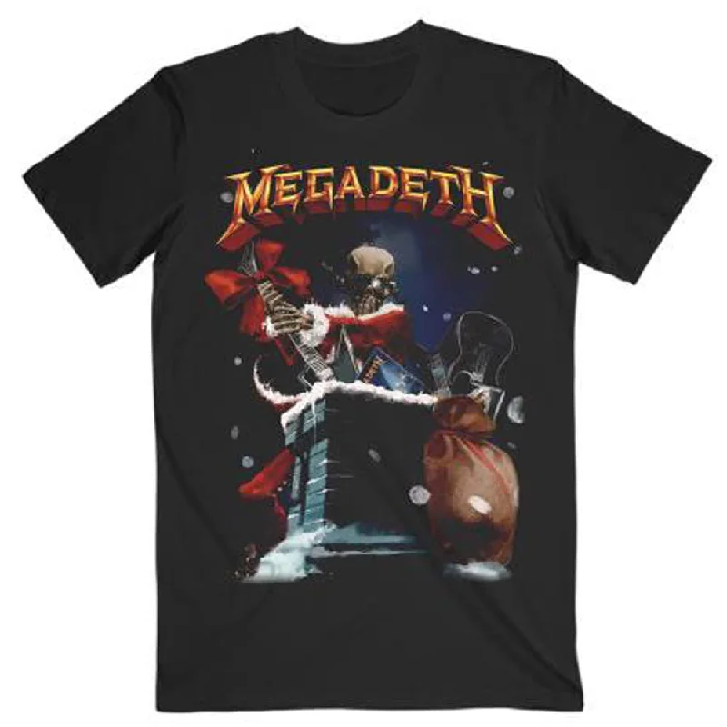 Megadeth | Official Band T-Shirt | Santa Vic Chimney Mesh Blend Leather Blend Suede Blend