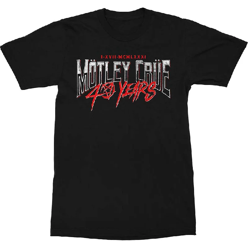 Motley Crue | Official Band T-Shirt | 40 Years Layered Multi-layer Single Layer