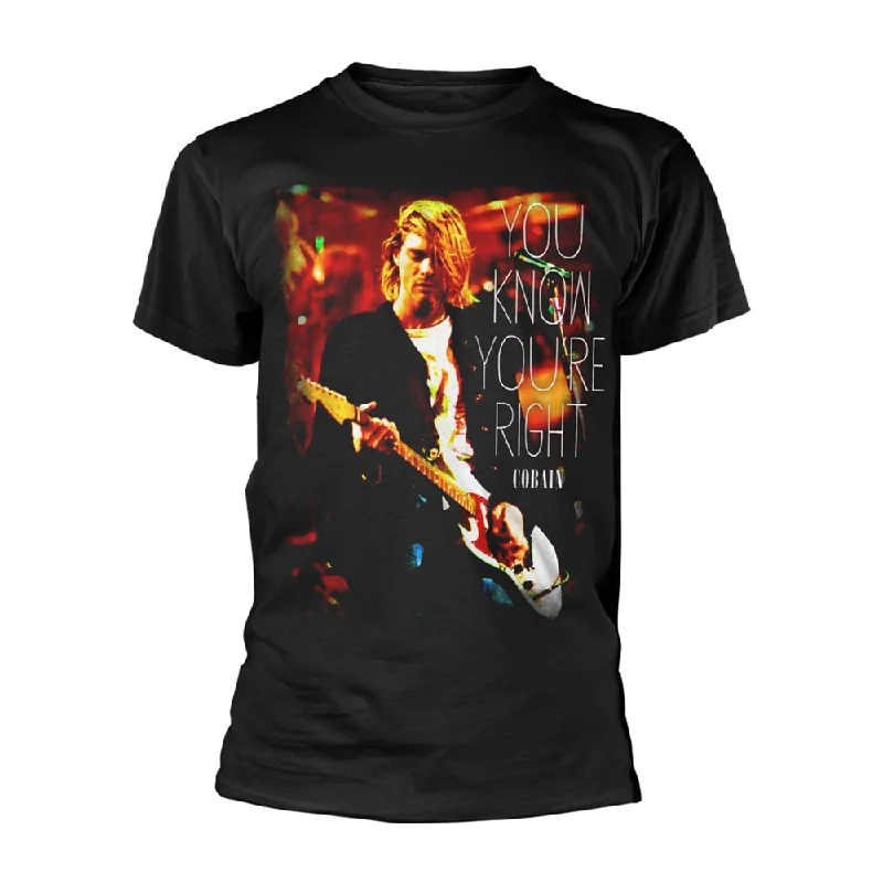 Kurt Cobain Unisex T-shirt: You Know You'Re Right Chenille Blend Fleece Blend Nylon Blend