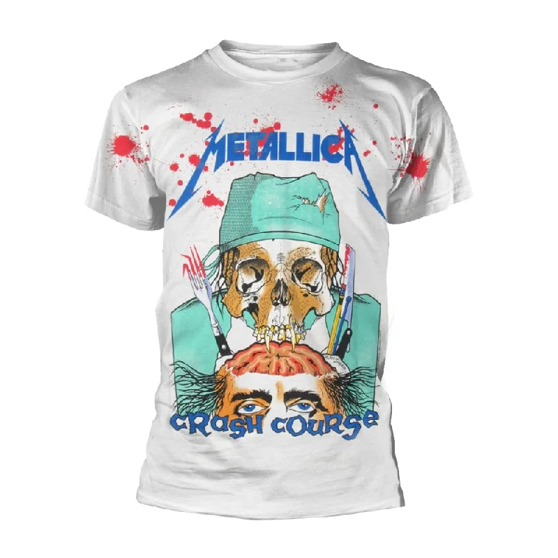 Metallica Unisex T-shirt: Crash Course In Brain Surgery (All Over) (back print) Oversized T-Shirt Spandex breathable