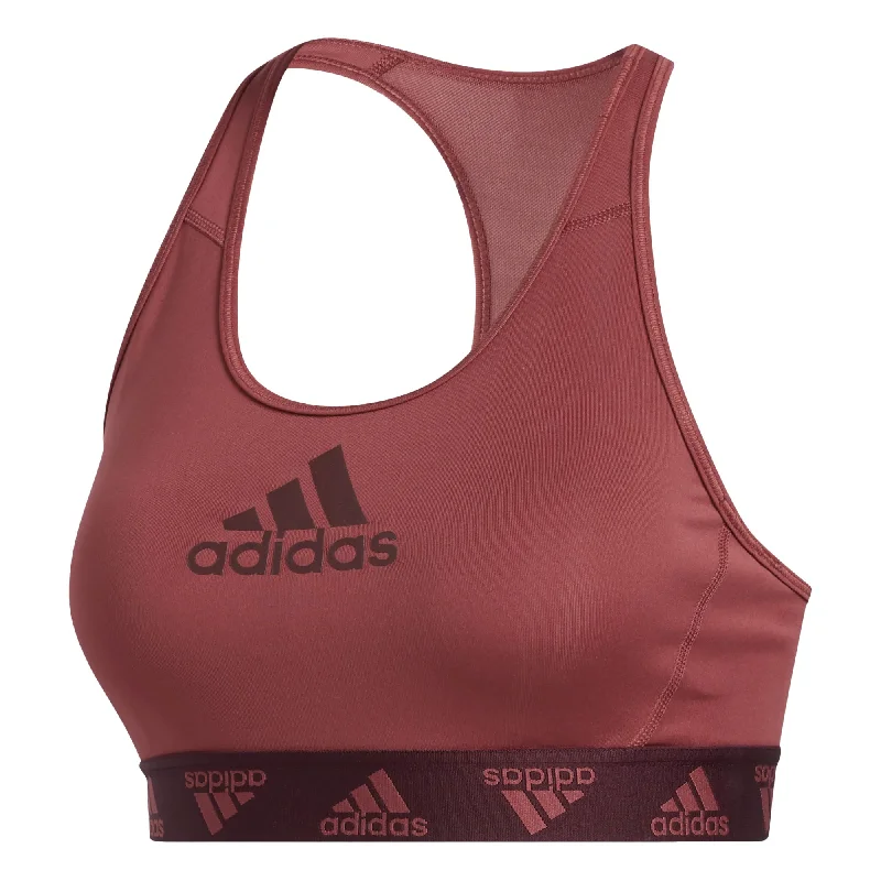 adidas Women's Don't Rest Alphaskin Badge Of Sports Bra Red/Maroon Breathable Full Coverage