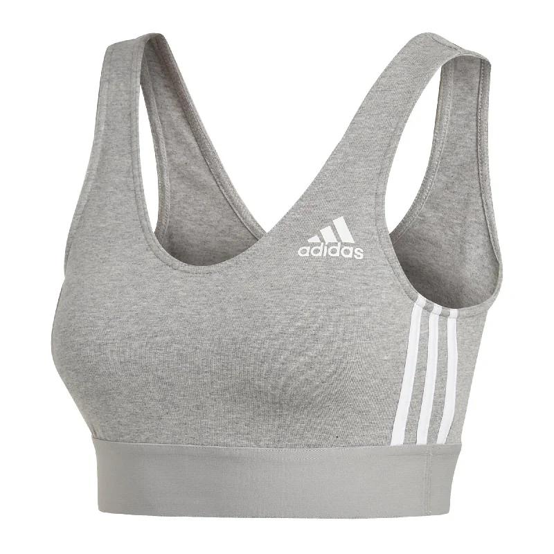 adidas Women's Must Have 3-Stripes Sports Bra Grey Feminine Lace Bra