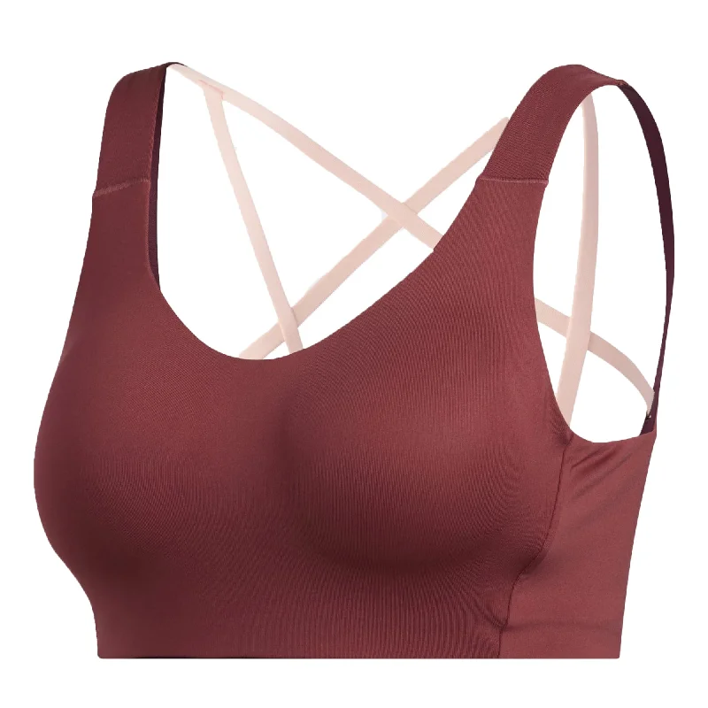 adidas Women's Stronger For It Alpha Sports Bra Red/Maroon Soft Strapless Bra