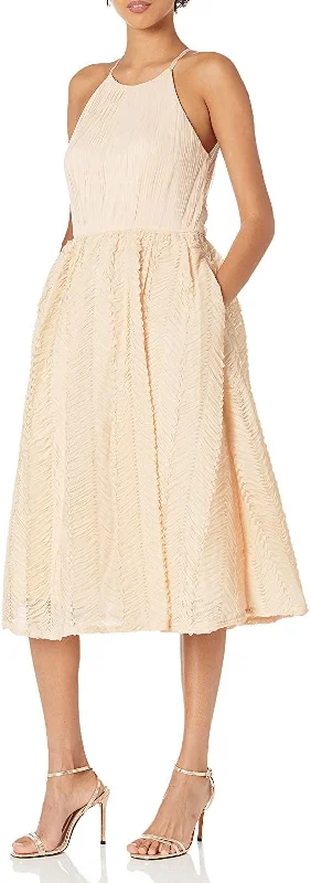 Adrianna Papell AP1E207841 Halter Neck Midi Dress Comfortable Fit-and-Flare Midi Dress Adrianna Papell AP1E207841 Halter Neck Midi Dress Comfortable Fit-and-Flare Midi Dress