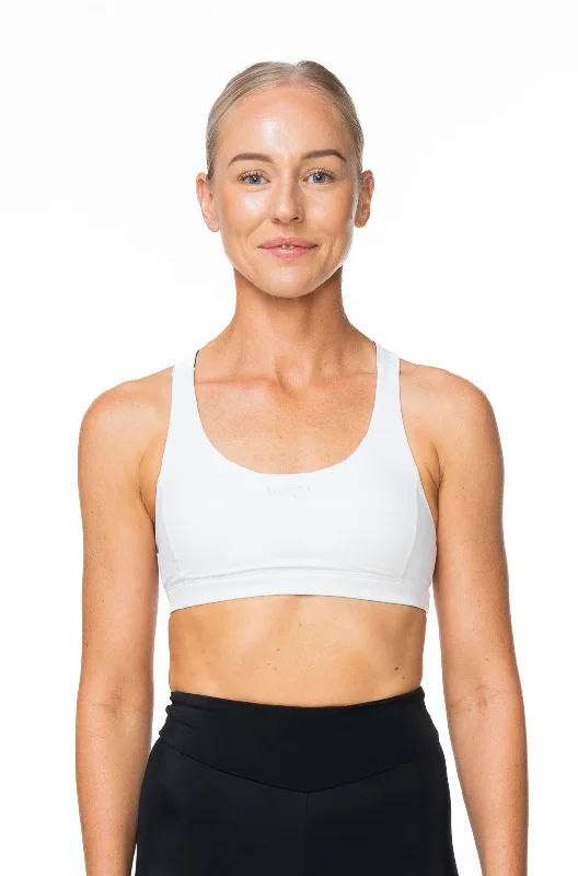 Do. It. Now. Sports Bra - White Active Wear Bra