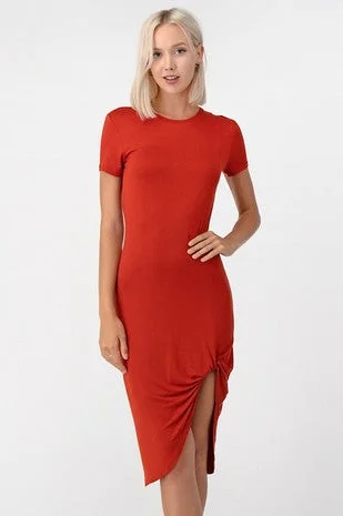 FAI106 - MIDI DRESS Fashionable Fitted Midi Dress