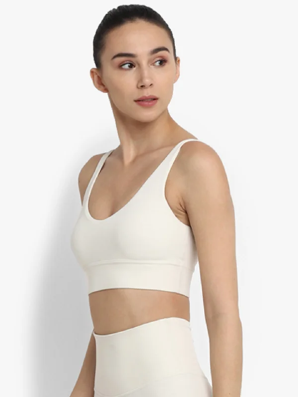 Ivory Inspire Sports Bra Soft Mesh Bralette