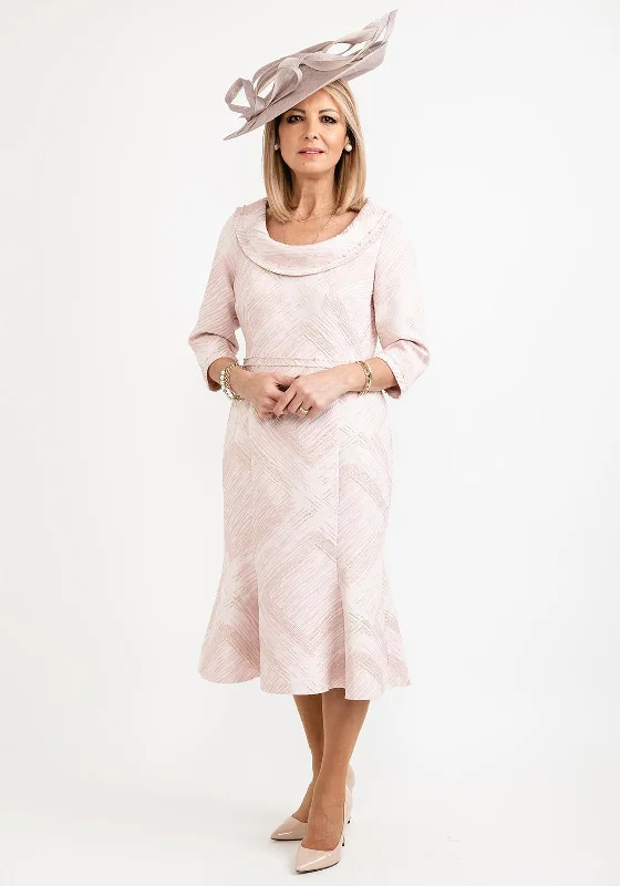Lizabella Embossed Shimmer Fishtail Midi Dress, Pink Cozy Spaghetti Strap Midi Dress Lizabella Embossed Shimmer Fishtail Midi Dress, Pink Cozy Spaghetti Strap Midi Dress