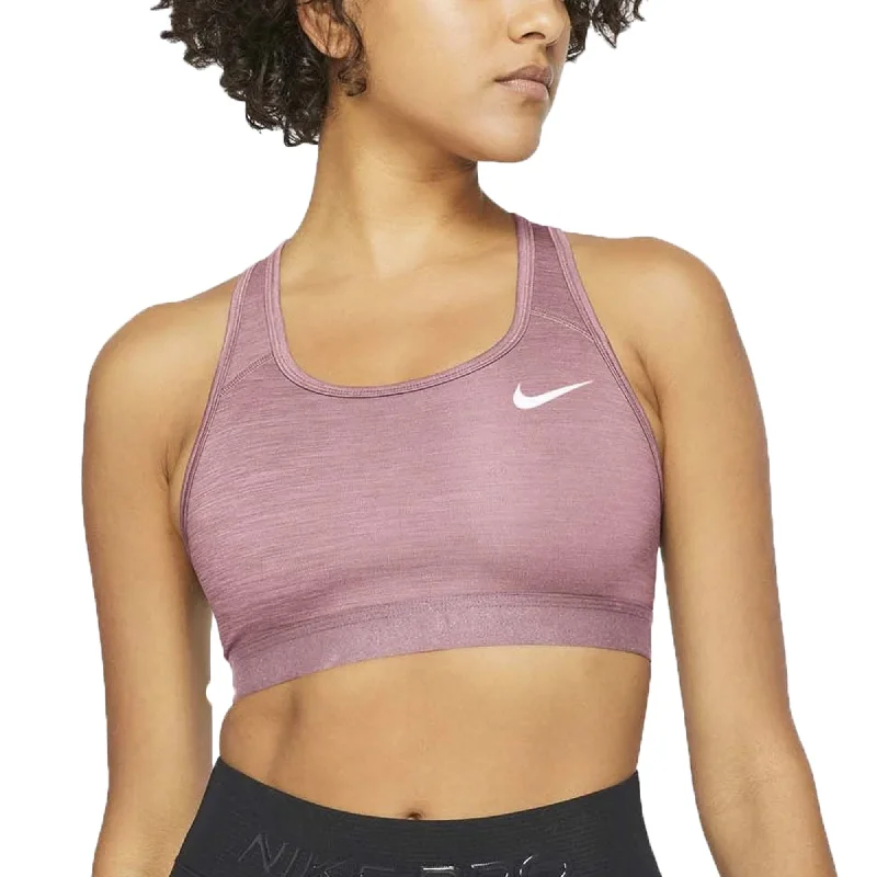 Nike Women's Dri-FIT Swoosh Sports Bra Pink/White Comfort Fit Bralette