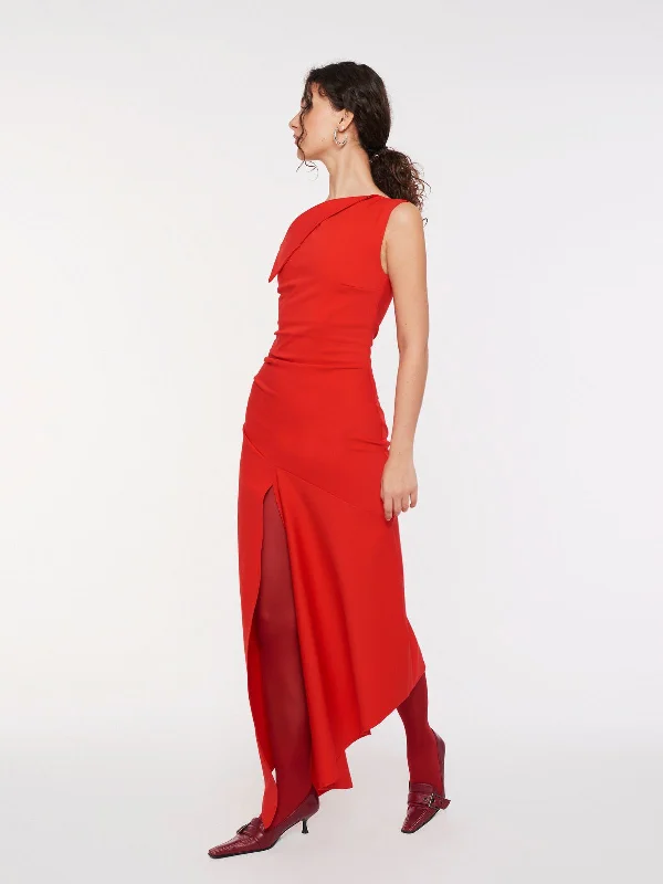 SABO midi dress - scarlet Comfortable Wrap Midi Dress