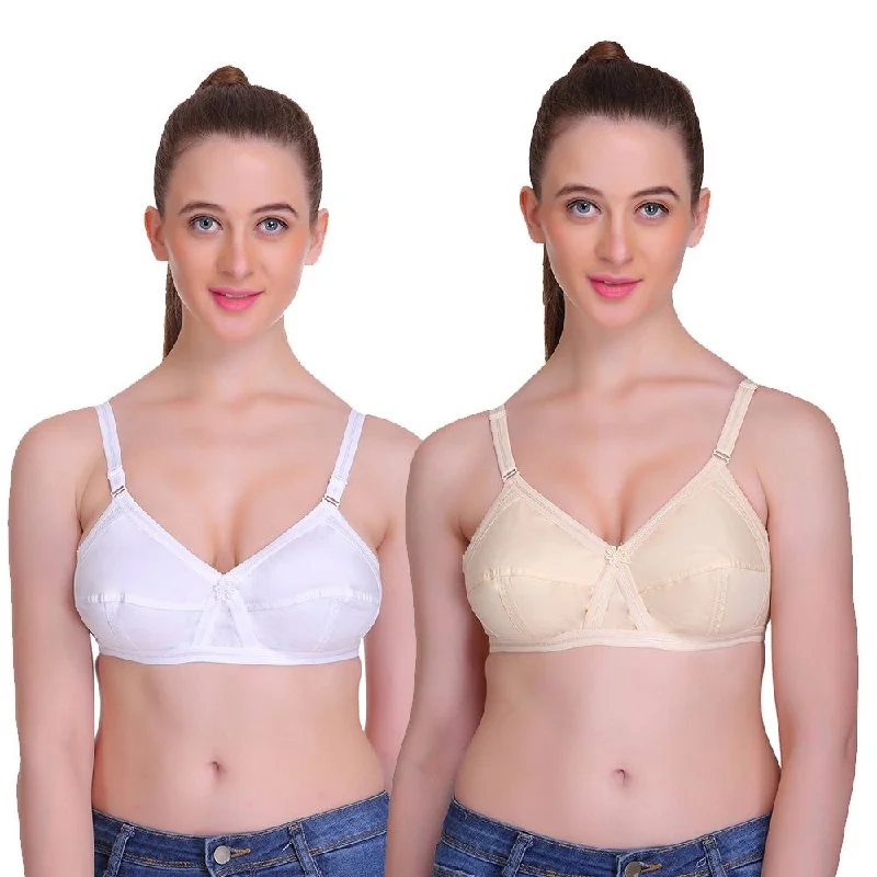 T.T. Women Desire Bra Beige White Floral Lace Bra