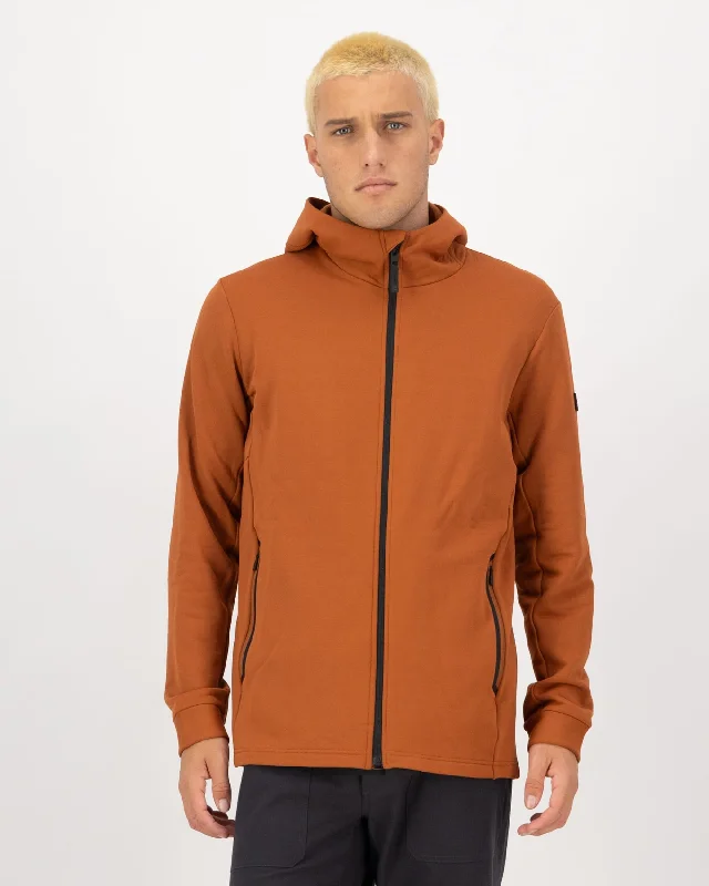 Arcadia Merino Fleece Hoody - Ginger Hoodie with Drawstring Waist Adjustable Fitted