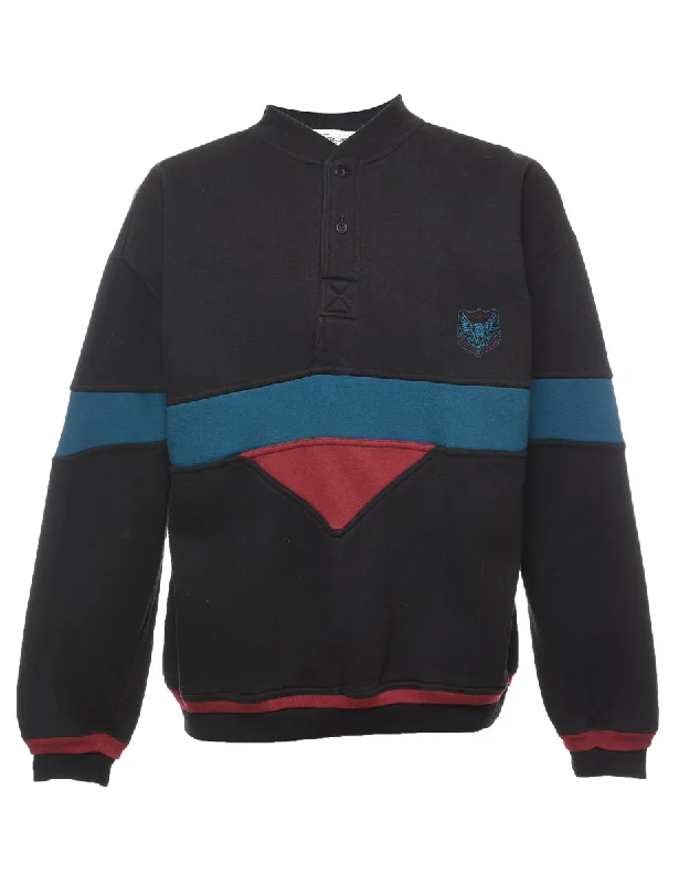 Cherokee Colour-Block Sweatshirt - M Hoodie with Double Zipper Versatile Adjustable
