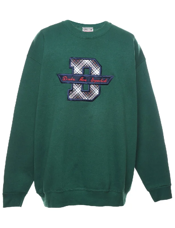 Dads Are Special Embroidered 1990s Sweatshirt - XL Hoodie with Embroidery Detailed Premium Dads Are Special Embroidered 1990s Sweatshirt - XL Hoodie with Embroidery Detailed Premium