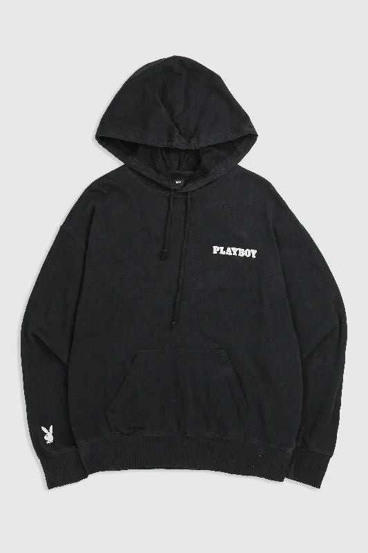 Vintage Playboy Hooded Sweatshirt - XS, S Hoodie with Hem Elastic Stretchable Comfortable Vintage Playboy Hooded Sweatshirt - XS, S Hoodie with Hem Elastic Stretchable Comfortable