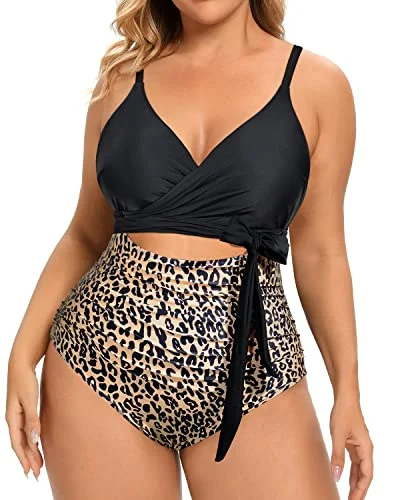 High Waisted Bathing Suits Women's Plus Size Tummy Control One Piece Swimsuits Plunge Neckline Swimsuit