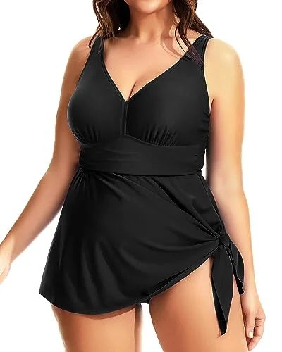 Plus Size Twist Front Flowy Asymmetrical Hem One Piece Swimsuit Tropical Print Bikini Plus Size Twist Front Flowy Asymmetrical Hem One Piece Swimsuit Tropical Print Bikini
