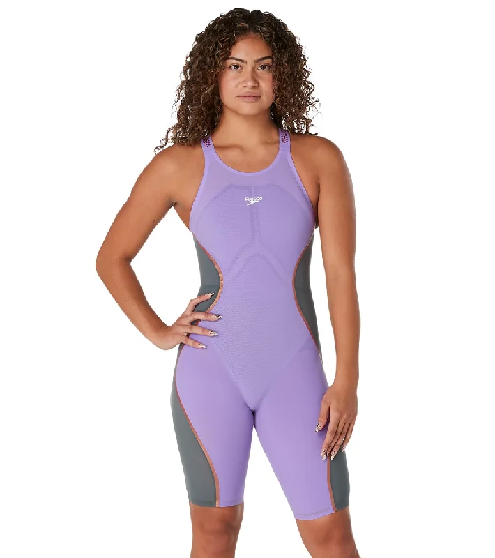 Speedo Women's Fastskin LZR Pure Intent Open Back Kneeskin Tech Suit Swimsuit Chic Swimsuit Cover-Up