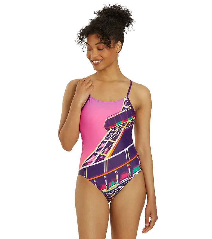 Sporti Paris Sunset Micro Back One Piece Swimsuit (26-40) Stylish Cover-Up Set