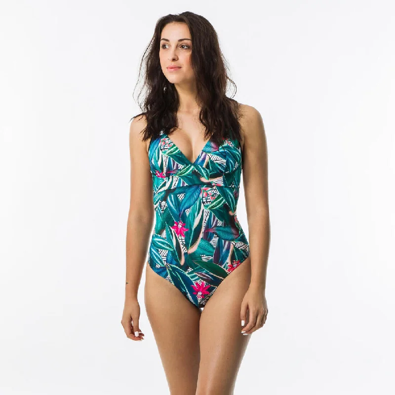 Women's surfing one-piece swimsuit with double-adjustable back BEA PAGI Classic Swimsuit Design Women's surfing one-piece swimsuit with double-adjustable back BEA PAGI Classic Swimsuit Design