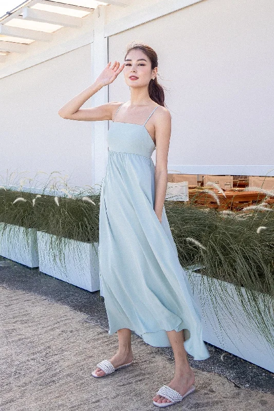 JENESIS MAXI DRESS IN MINT SAGE Cozy Wrap Maxi Dress