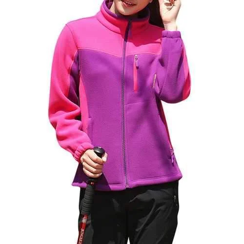 Casual Women Windproof Fleece Mountaineer Outdoor Sport Jackets Jersey Jacket Tulle Jacket Batik Jacket