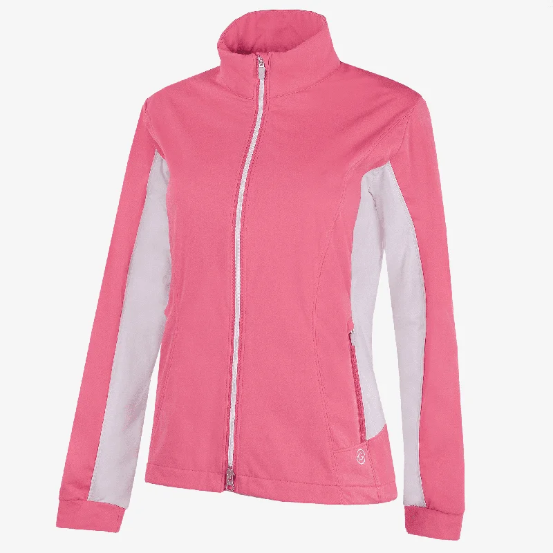 Larissa - Windproof and water repellent golf jacket Hooded Jacket Caped Jacket Shawl Collar Jacket