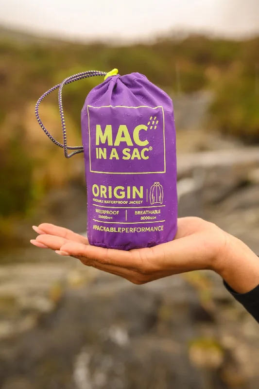 Mac in a Sac Adults Waterproof Breathable Windproof Unisex Origin Packable Jacket-PURPLE Notch Collar Peter Pan Collar Cowl Neck Mac in a Sac Adults Waterproof Breathable Windproof Unisex Origin Packable Jacket-PURPLE Notch Collar Peter Pan Collar Cowl Neck