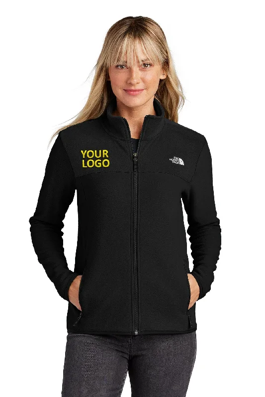 The North Face Ladies Glacier Custom Fleece Jackets, Black Ribbed Jacket Pleated Jacket Ruffled Jacket