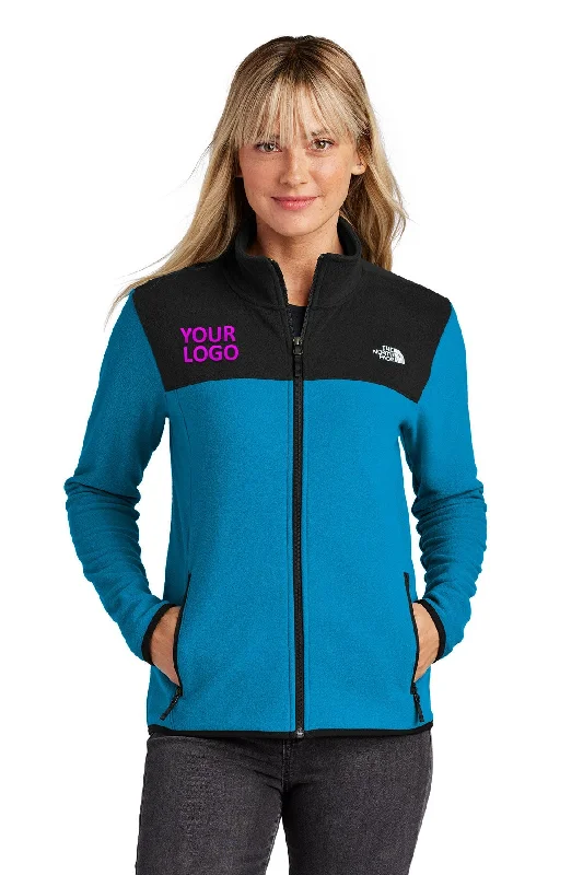 The North Face Ladies Glacier Custom Fleece Jackets, Hero Blue Fleece Jacket Down Jacket Feather Jacket