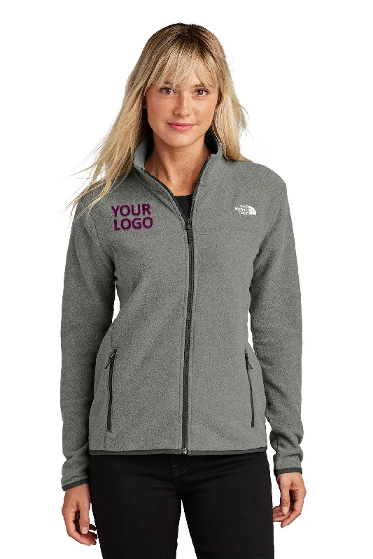 The North Face Ladies Glacier Custom Fleece Jackets, Medium Grey Heather Jersey Jacket Tulle Jacket Batik Jacket