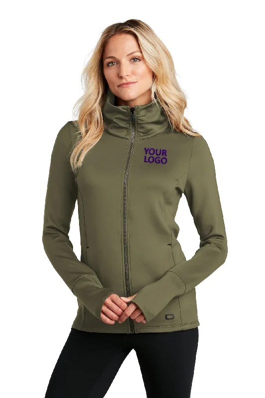 OGIO ENDURANCE Ladies Modern Performance Branded Jackets, Deep Olive Faux Fur Jacket Real Fur Jacket Shearling Jacket