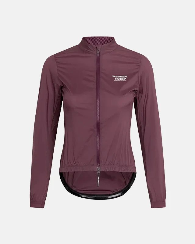 Women's Mechanism Stow Away Jacket - Light Burgundy Print Jacket Jacquard Jacket Embroidered Jacket