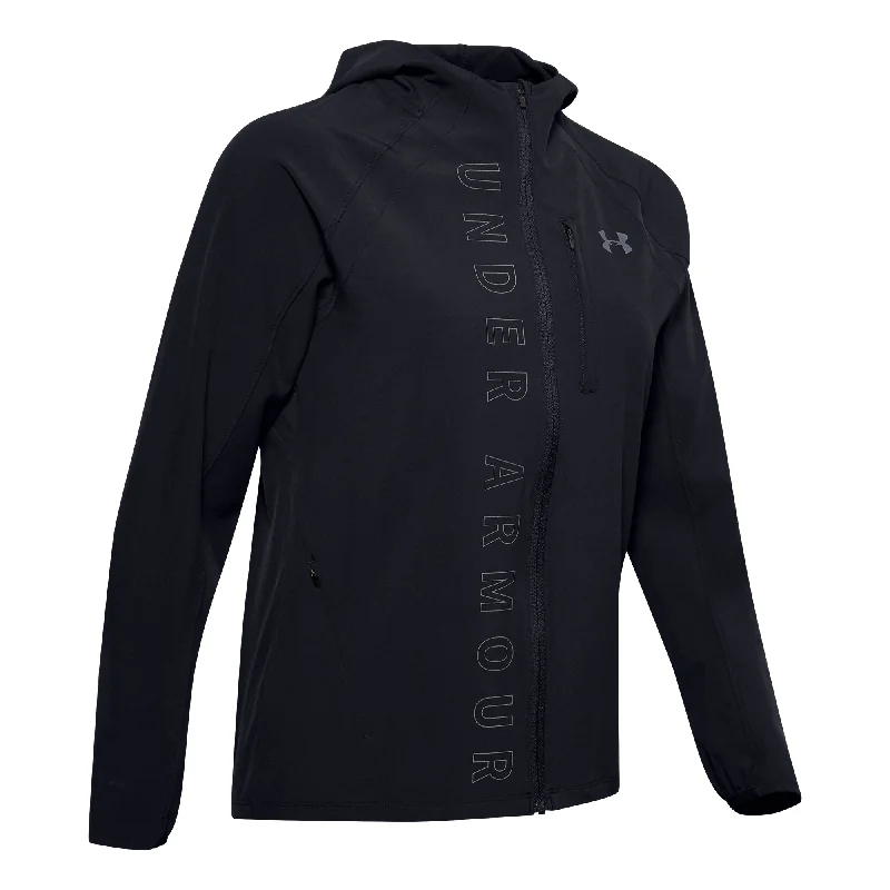 Under Armour Qualifier Storm Womens Jacket Zip Front Button Front Snap Front