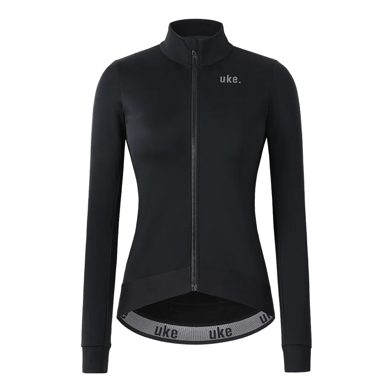 Women's Training Thermal Cycling Jacket Dreaming-Black Denim Fabric Leather Fabric Suede Fabric