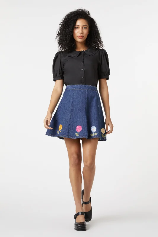 Flower Patch Skirt slim fit skirt