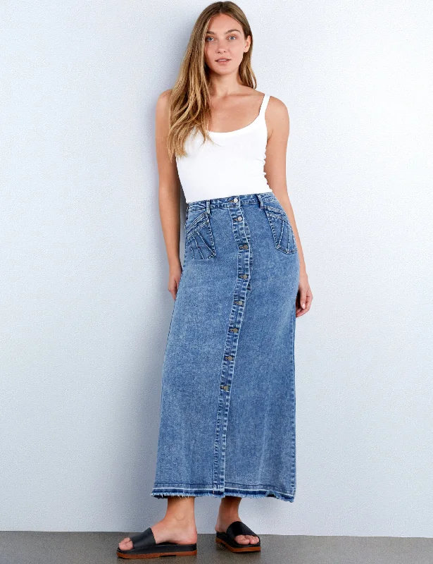 Royal Denim Maxi Skirt relaxed fit skirt